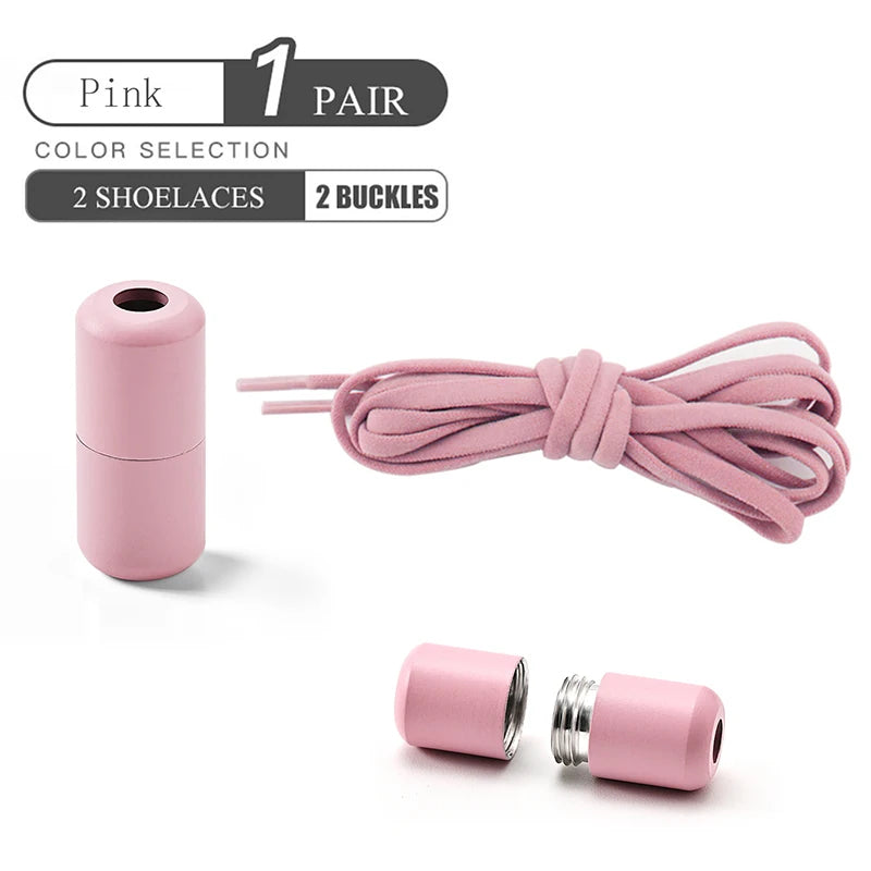 Elastic No Tie Shoelaces Semicircle Shoe Laces For Kids and Adult Sneakers Shoelace Quick Lazy Metal Lock Laces Shoe Strings - Smarsty