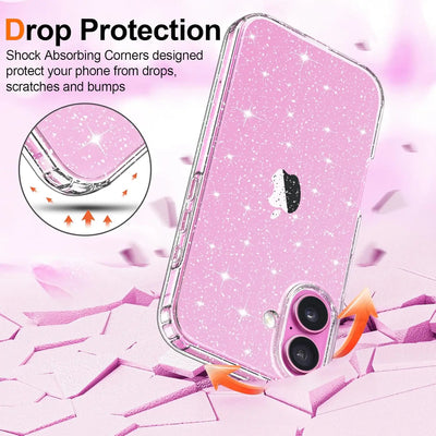 Smarsty Glitter Clear Protective Phone Case For 17 16 15 14 -