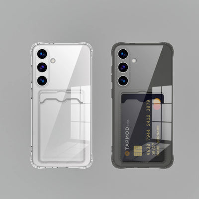 Transparent Card Slot Silicone Case For Galaxy Phones - Smarsty