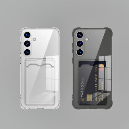Transparent Card Slot Silicone Case For Galaxy Phones - Smarsty