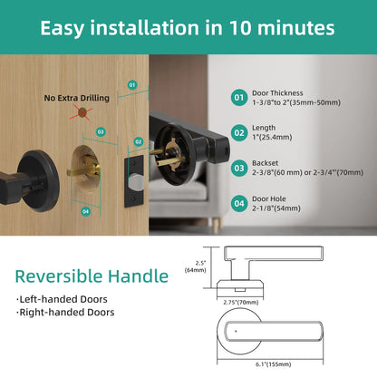 Viladepot Smart Fingerprint Door Lock with App Control - Smarsty