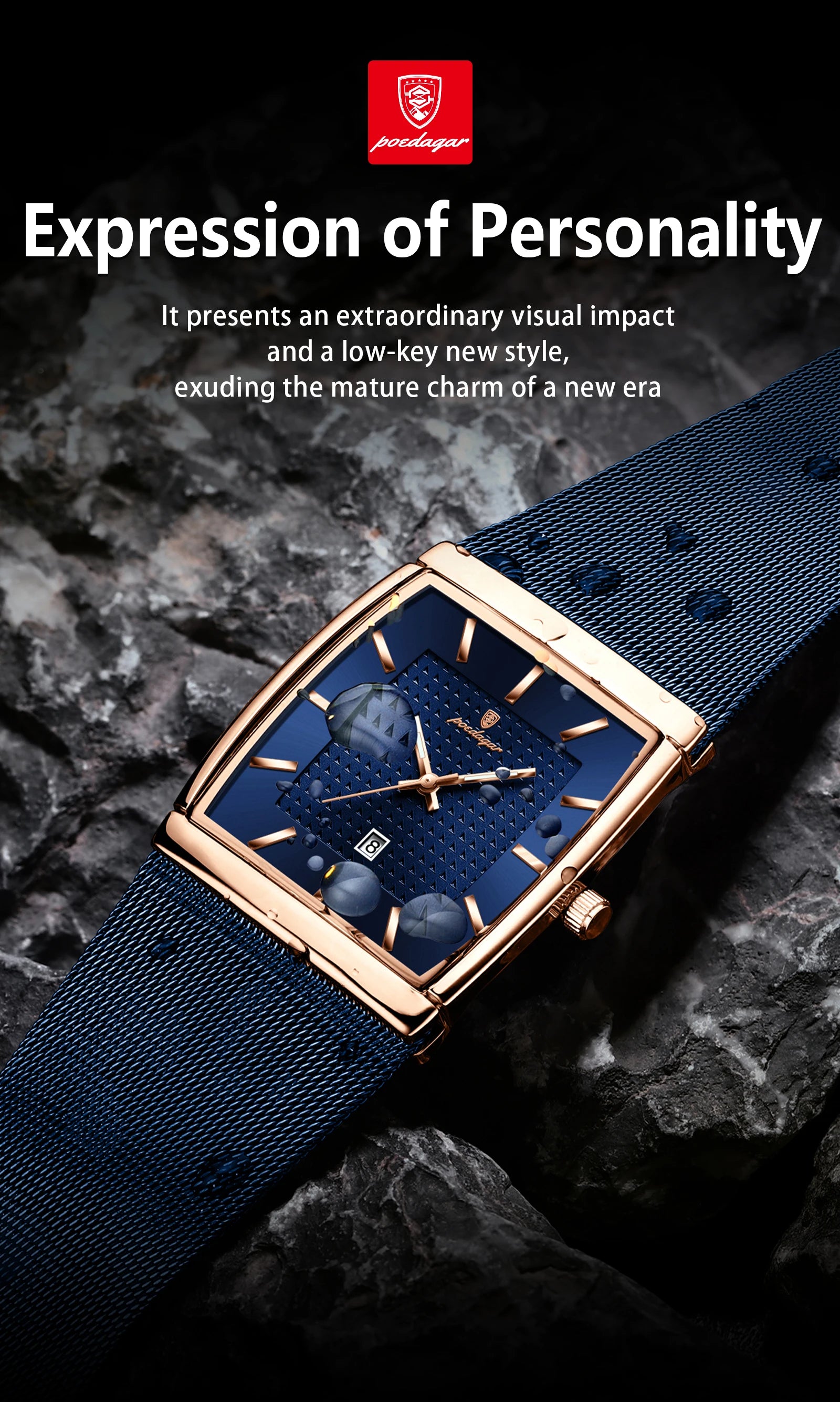 Men's Waterproof Quartz Watch with Luminous Date Feature - Smarsty