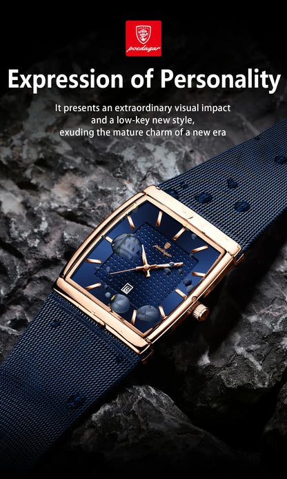 Men's Waterproof Quartz Watch with Luminous Date Feature - Smarsty