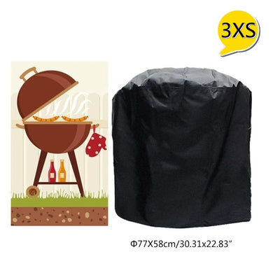 Black Waterproof BBQ Grill Cover for All Seasons - Smarsty
