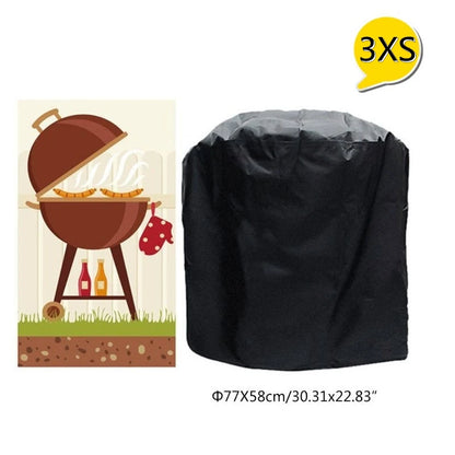 Black Waterproof BBQ Grill Cover for All Seasons - Smarsty