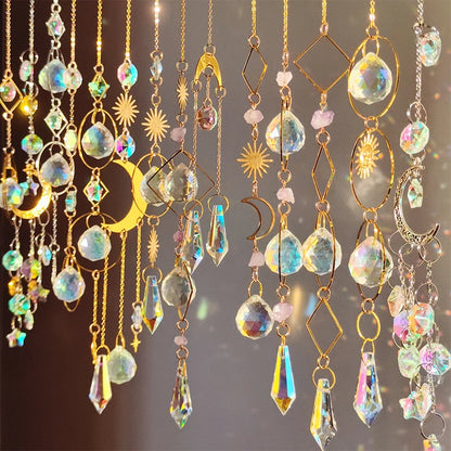 Hanging Crystal Pendant Suncatcher Wind Chimes for Home Decor - Smarsty