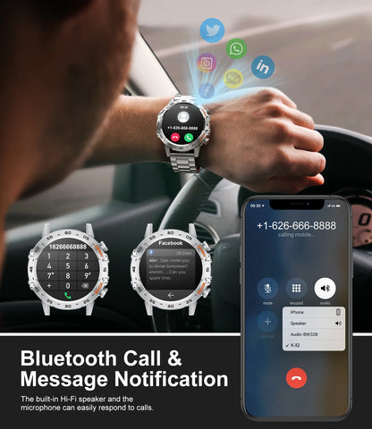 LIGE 1.39 Inch Bluetooth Smart Watch for Men - Smarsty