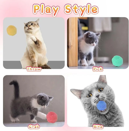 Interactive Cat Toy Shooting Gun with Plush Balls - Smarsty