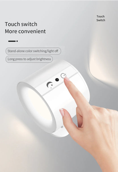 LED Wall Sconces with Touch Control and 360 Rotation - Smarsty
