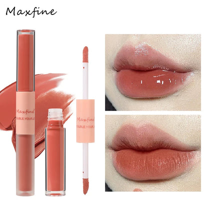 Double End Lip Glaze Glossy Color and Moisture - Smarsty