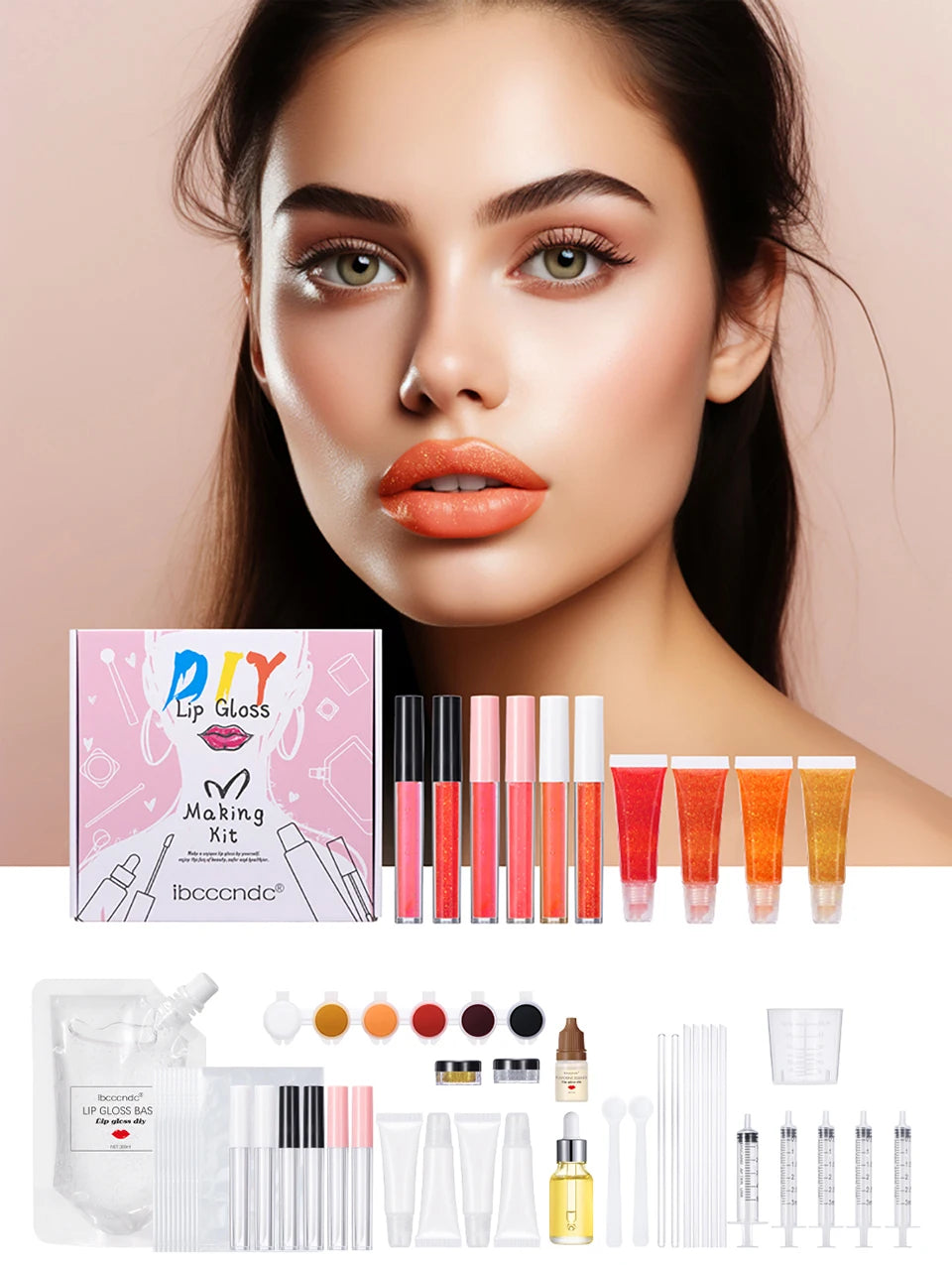 DIY Lip Gloss Making Kit Moisturizing Lip Gloss Base Diy Raw Material Tool Kit Shiny Glitter Lip Tints Glaze Handmade Cosmetics