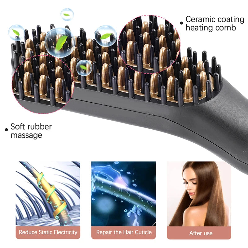 Electric Hot Comb Straightener for Quick Beard Care - Smarsty