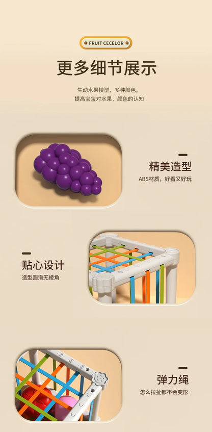 Baby Montessori Shape Sorter Cube Rainbow Colorful Blocks Sorting Game Infant Cognitive Grip Training Learning Educational Toy - Smarsty