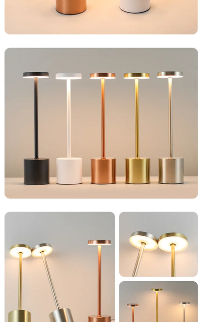 Rechargeable Touch Sensor LED Table Lamp with Adjustable Colors - Smarsty