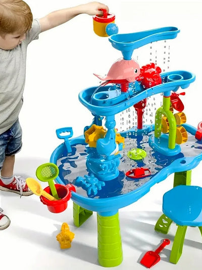 Children's Outdoor Beach Toy Tabletop Water Play Pool Sand Platform Indoor And Outdoor Multi-Functional Beach Toy for Kids by Smarsty