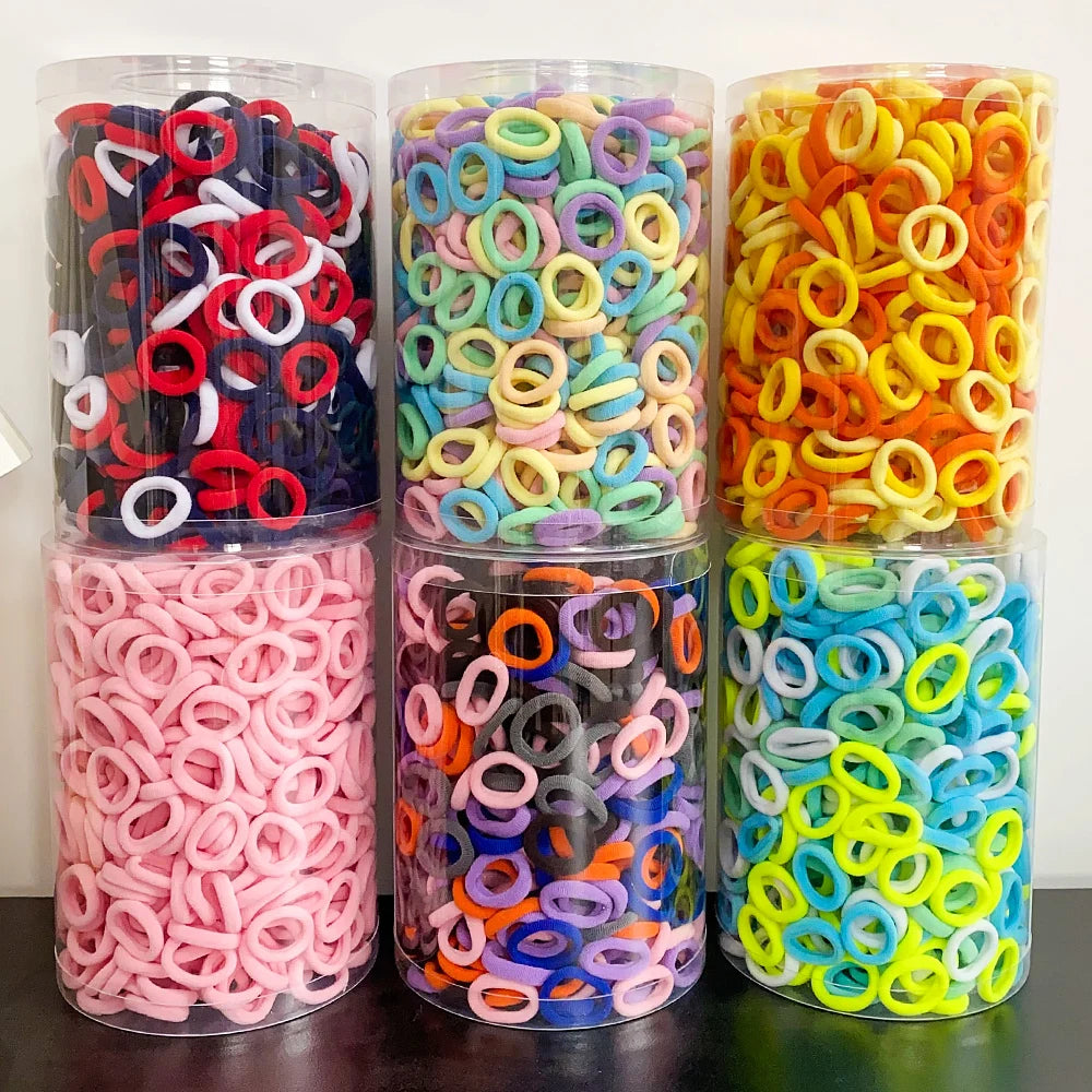 50PCS Colorful Nylon Hair Ties For Kids Gentle Hold - Smarsty