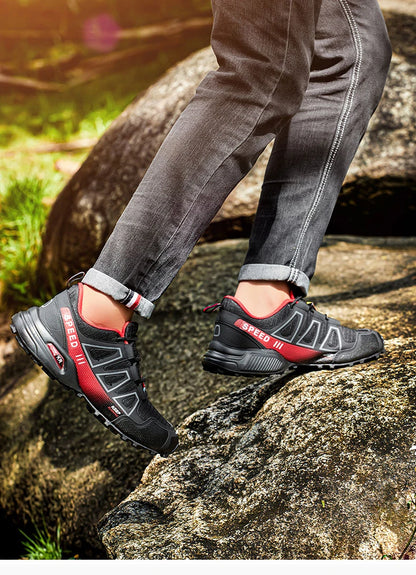 Men's Outdoor Hiking Shoes Off-Road Non-Slip Anti-Collision Breathable High-Quality Men's Boots Lockless Casual Cycling Shoes