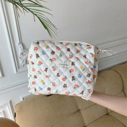 Large Capacity Women's Cosmetic Bags Cases Casual Ladies Small Storage Bag with Zipper Female Travel Clutch Bag Small Handbags - Smarsty