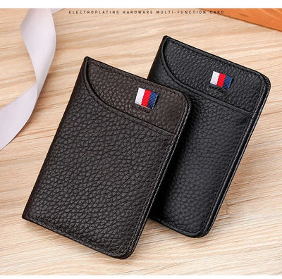 Men's Wallet Short Wallet Card Holder Fashion Thin Multi Card Business Soft Leather Wallet for Men Bolsa Feminina Coin Purse - Smarsty