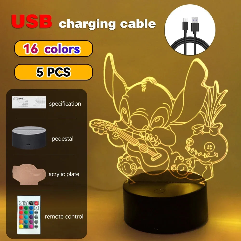 3D Illusion LED Night Light with Remote Control - Smarsty