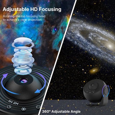 13 In 1 Galaxy Ultral Star Projector HD Image Area LED Night Light, 13 Film Discs,360° Rotate 1/2h Timer for Kids&Adults Bedroom - Smarsty