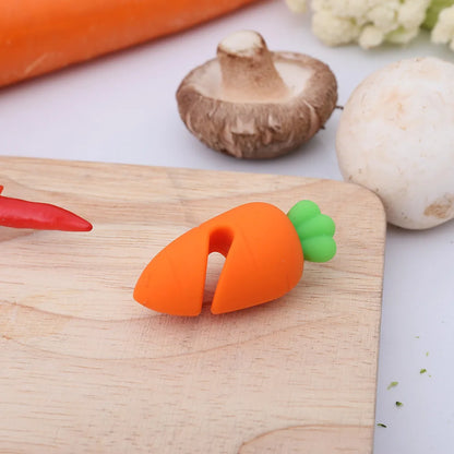 Silicone Carrot Chicken Leg Shaped Pot Lid Lifting Anti Overflow Device, Anti Overflow Pot Lid Clip, Practical Kitchen Tool