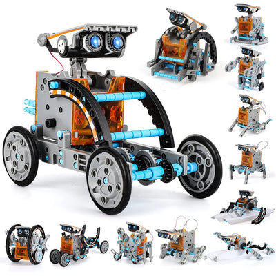 12-In-1 Stem Solar Robot Kit Toys Gifts For Kids 3-8 Years Old Educational Building Science Experiment Set Birthday Gifts Boys