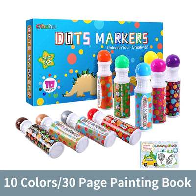 Ohuhu Washable Large Dot Makers Bingo Pen Mini Graffiti Flowing Pen Washable Paint Signature Pen Watercolor Pen Painting Tools - Smarsty