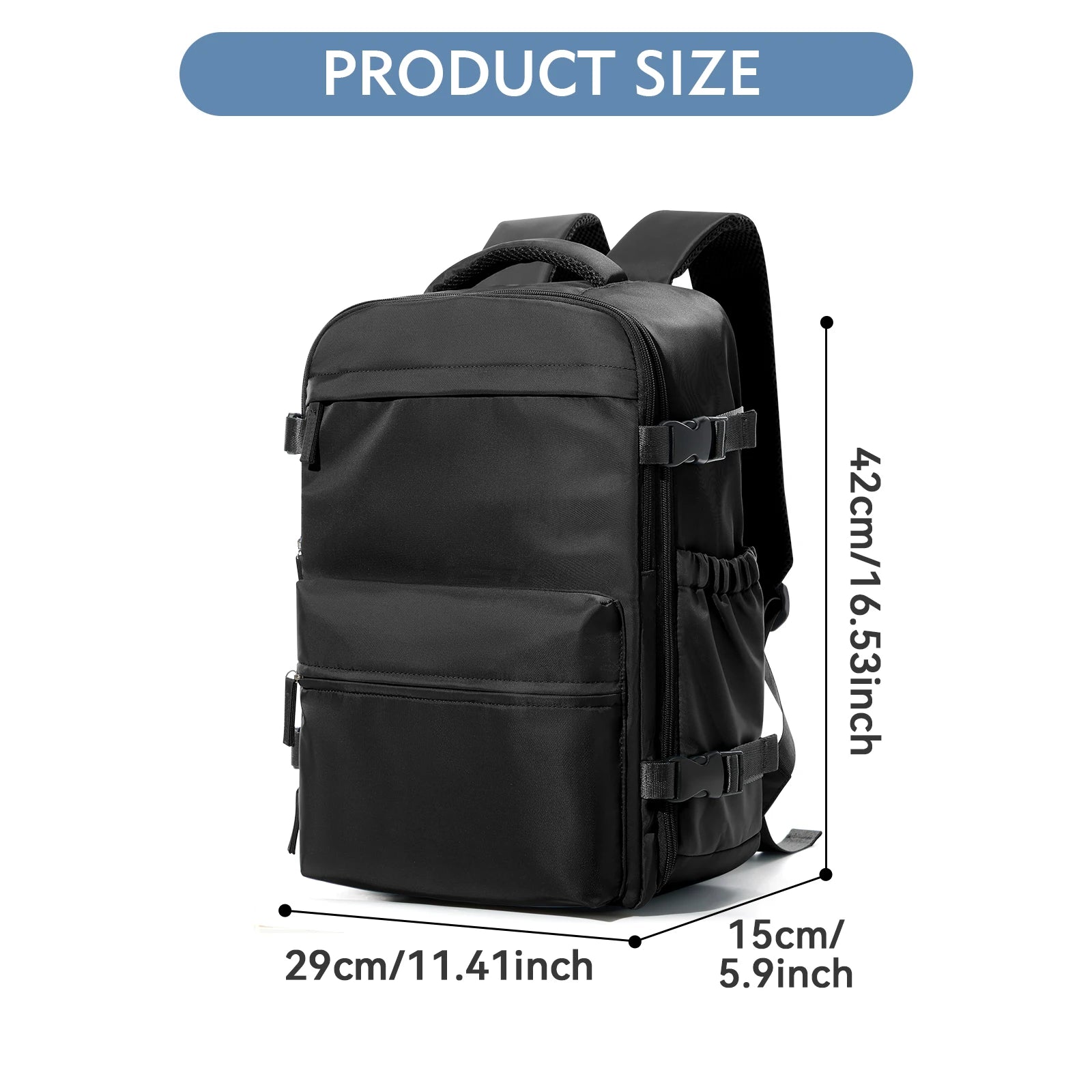 Vacuum Backpack Travel Bag for Men Large Capacity Backpack Business Laptop Backpack Women Men Expandable Backpack School Bag - Smarsty