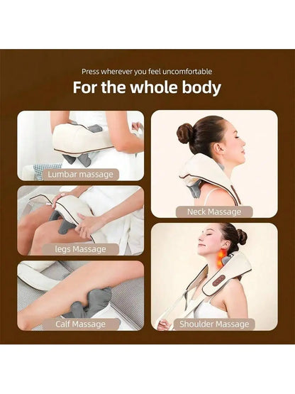 Manual Wooden Massage Roller for Full-Body Relaxation - Smarsty