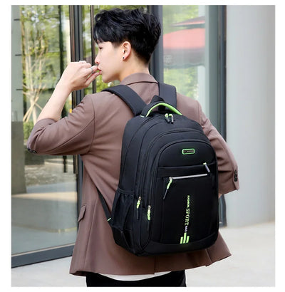 Men's Backpacks Oxford Waterproof Rucksack Business Computer Bag Casual Travel Backpack Senior High School Student Schoolbag - Smarsty