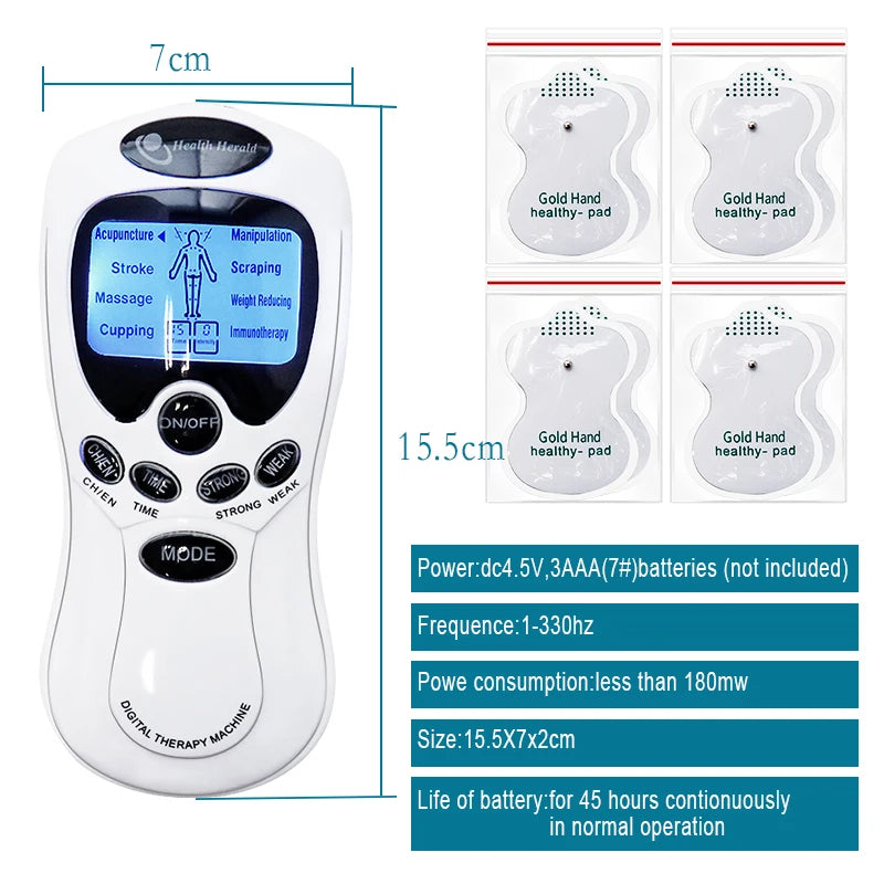 Electric Dual Output TENS Massage Machine for Full Body Relief - Smarsty