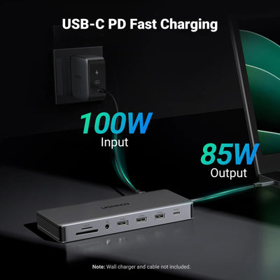 USB C Hub PowerDelivery Docking Station 4K Dual HDMI - Smarsty