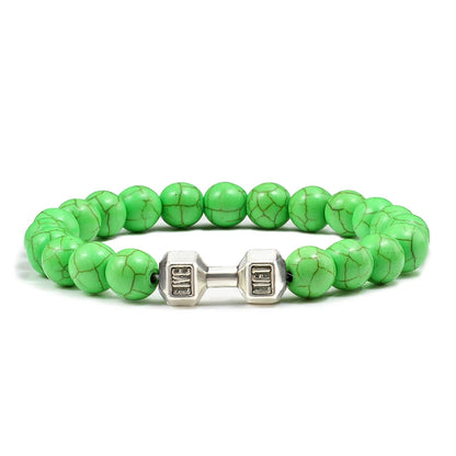 Natural Stone Dumbbell Bead Bracelet for Energy and Style - Smarsty