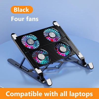 Adjustable Notebook Computer Stand Aluminium Alloy or ABS Folding Laptop Cooler Bracket Portable Desktop Cooling Tablet Stand