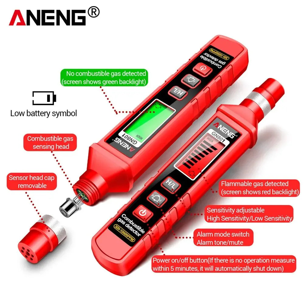 ANENG GN801 Gas Leak Detector with LCD Display - Smarsty