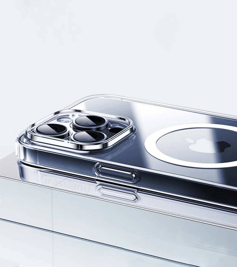 MagSafe Wireless Charge Case For iPhone Clear Back - Smarsty