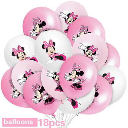 Minnie Mouse Birthday Party Disposable Tableware Set - Smarsty