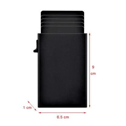 Anti-theft Cards Protectors Card Holder Minimalist Smart Wallet RFID Protection Aluminum Metal Box Cardholder Case Porte Carte - Smarsty