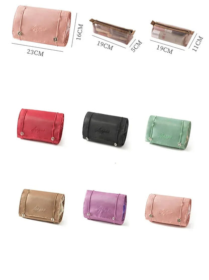 Detachable Cosmetic Bag Portable Large Capacity 4 in 1 Makeup Bags Portable Folding Travel Cosmetics Storage Toiletry Bag - Smarsty