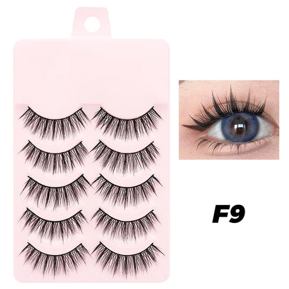 DINGSEN 5 Pairs Soft Natural Long False Eyelashes - Smarsty