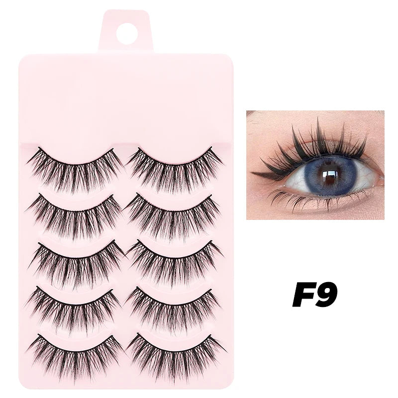 DINGSEN 5 Pairs Soft Natural Long False Eyelashes - Smarsty