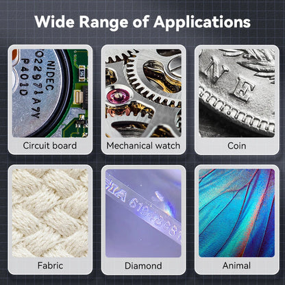 500X Digital Handheld Microscope 2 Inch IPS Screen Electronic Coin Magnifier Portable Microscope Camera for Jewelry Watch Repair