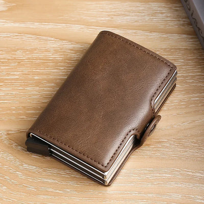 Large Capacity Double Layer ID Credit Card Holder Anti Rfid Blocking Protected Magic Wallet for Men Carbon Fiber Cardholder Case - Smarsty