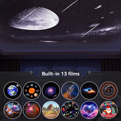 Newest Meteor 13 in 1 Ultra Clear Galaxy Projector Ultra Clear Night Light Lamp Rotary Space Ball Planetarium Projector Lights - Smarsty