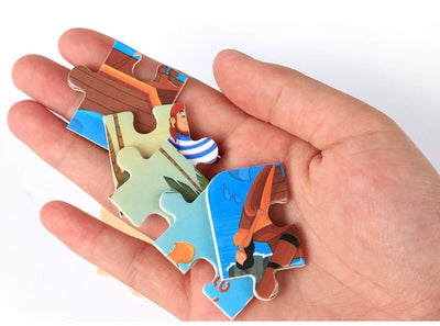 New 20 Piece Wooden 3d Puzzle Cartoon Animal Vehicle Jigsaw Puzzle Montessori Educational Toys For Kids Baby 1 2 3 Years by Smarsty