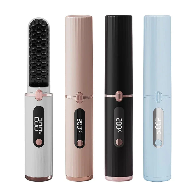 Portable Wireless Hair Straightener with Negative Ion Technology - Smarsty