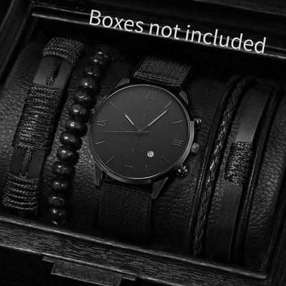 Men's Fashion Quartz Watches Set with Nylon Bands - Smarsty