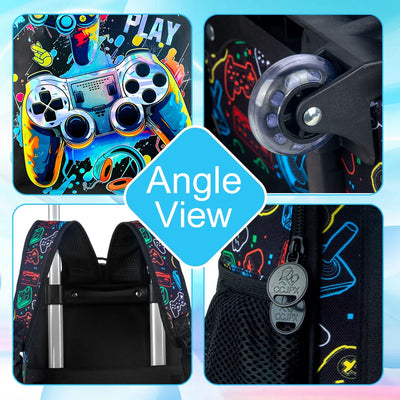 Rolling Backpack For Boys With Lunch Bag And Wheels - Smarsty