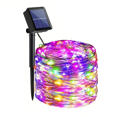 Fairy Lights Solar Garden Lights String Lights with 8 Modes Waterproof Wire Lights for Patio Yard Trees Christmas Party - Smarsty